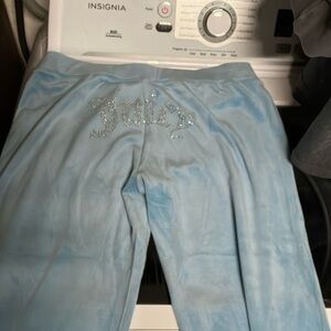 Juicy couture blue/silver flared yoga pants size small perfect condition